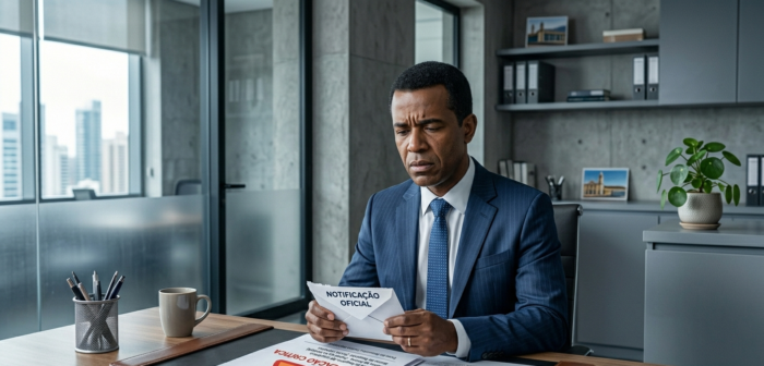 Empresário preocupado com notificação por não ter registro de marca